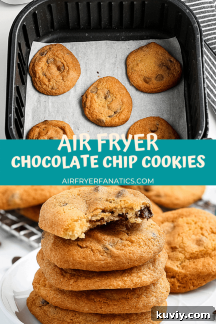 air fryer chocolate chip cookies