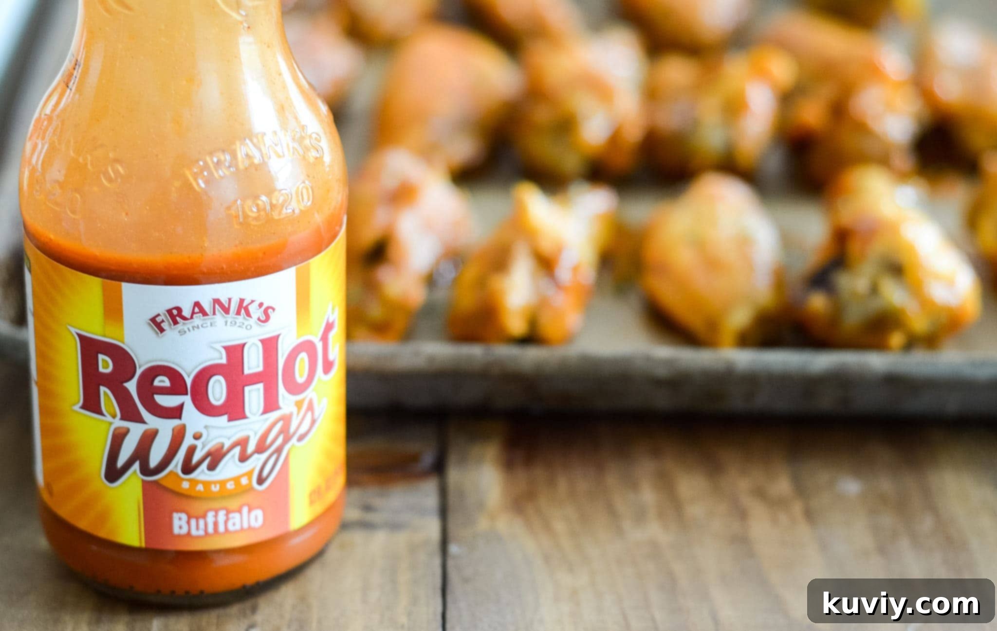Crispy Air Fryer Buffalo Wings close up