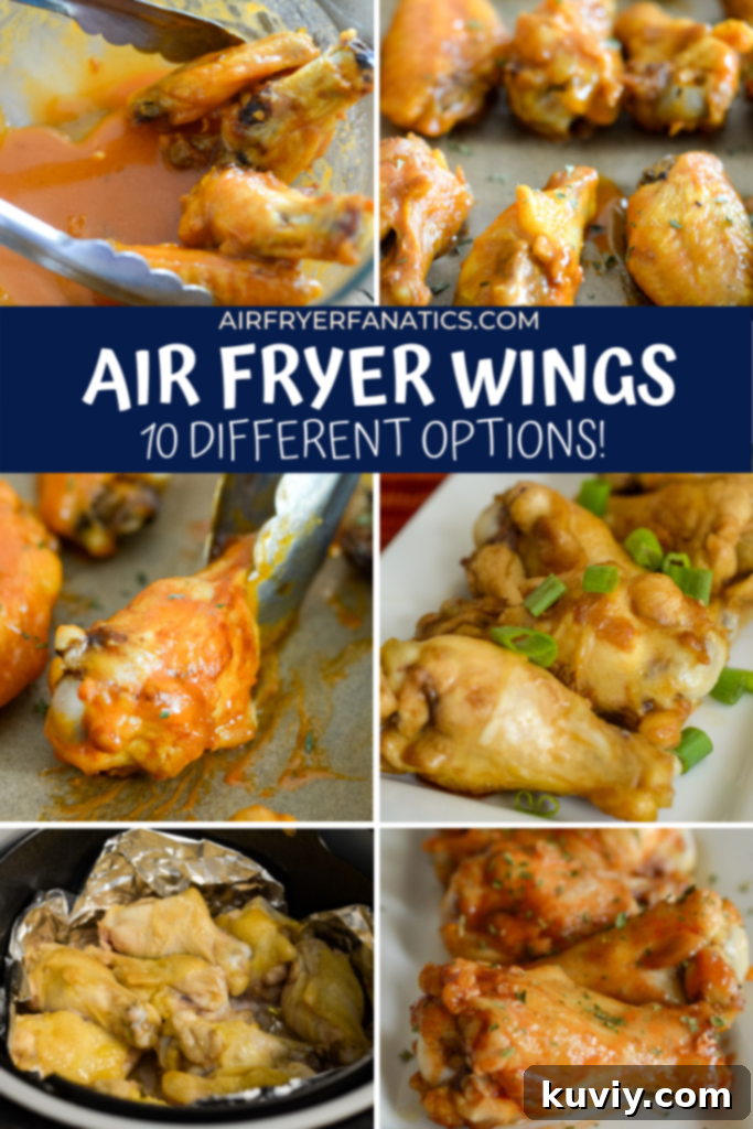 Various Air Fryer Chicken Wing Flavors