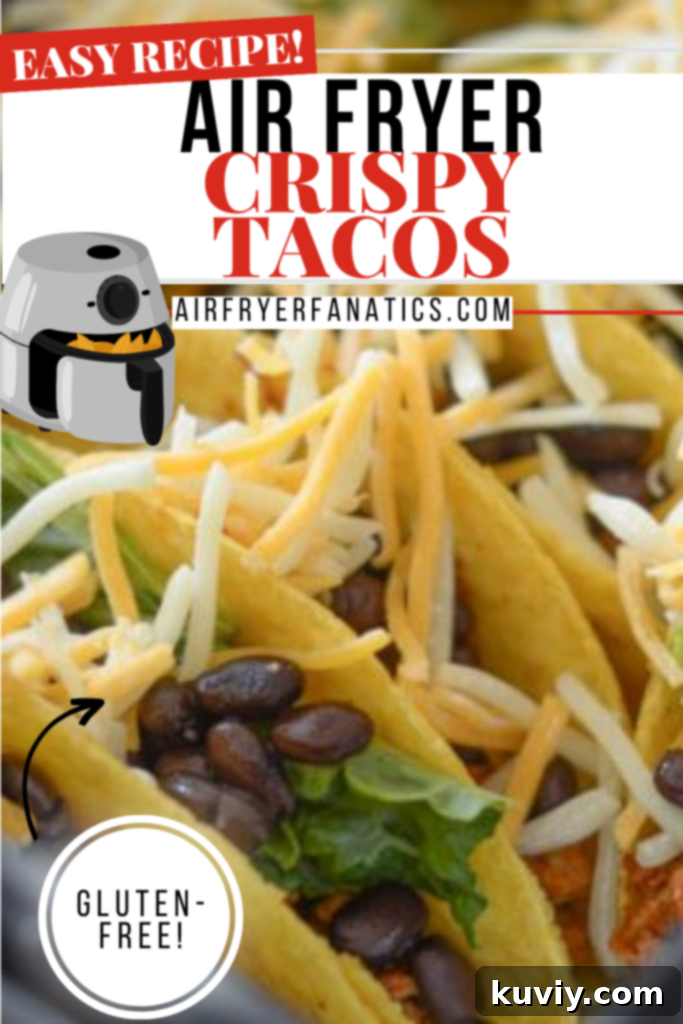 Air Fryer Tacos with varied toppings on a serving platter