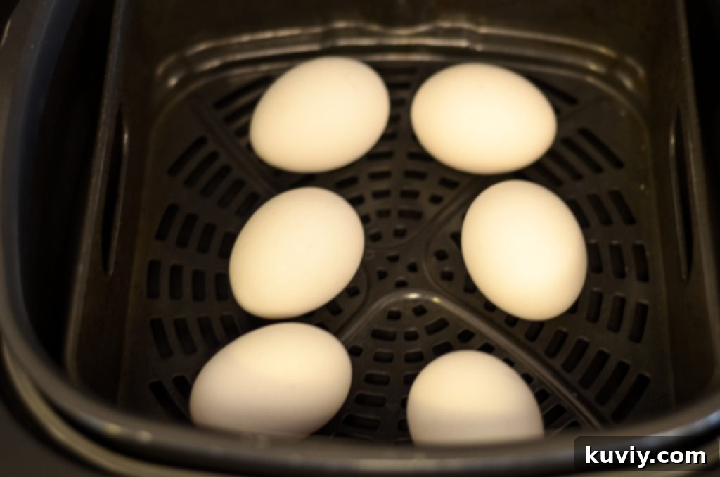 Perfectly Peelable Air Fried Hard Boiled Eggs 3 air fryer hard boiled eggs