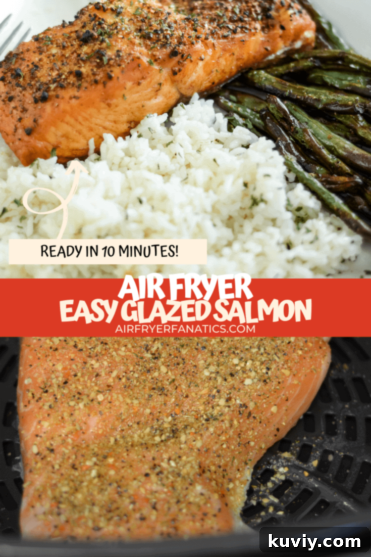 Air fryer salmon meal with side dishes