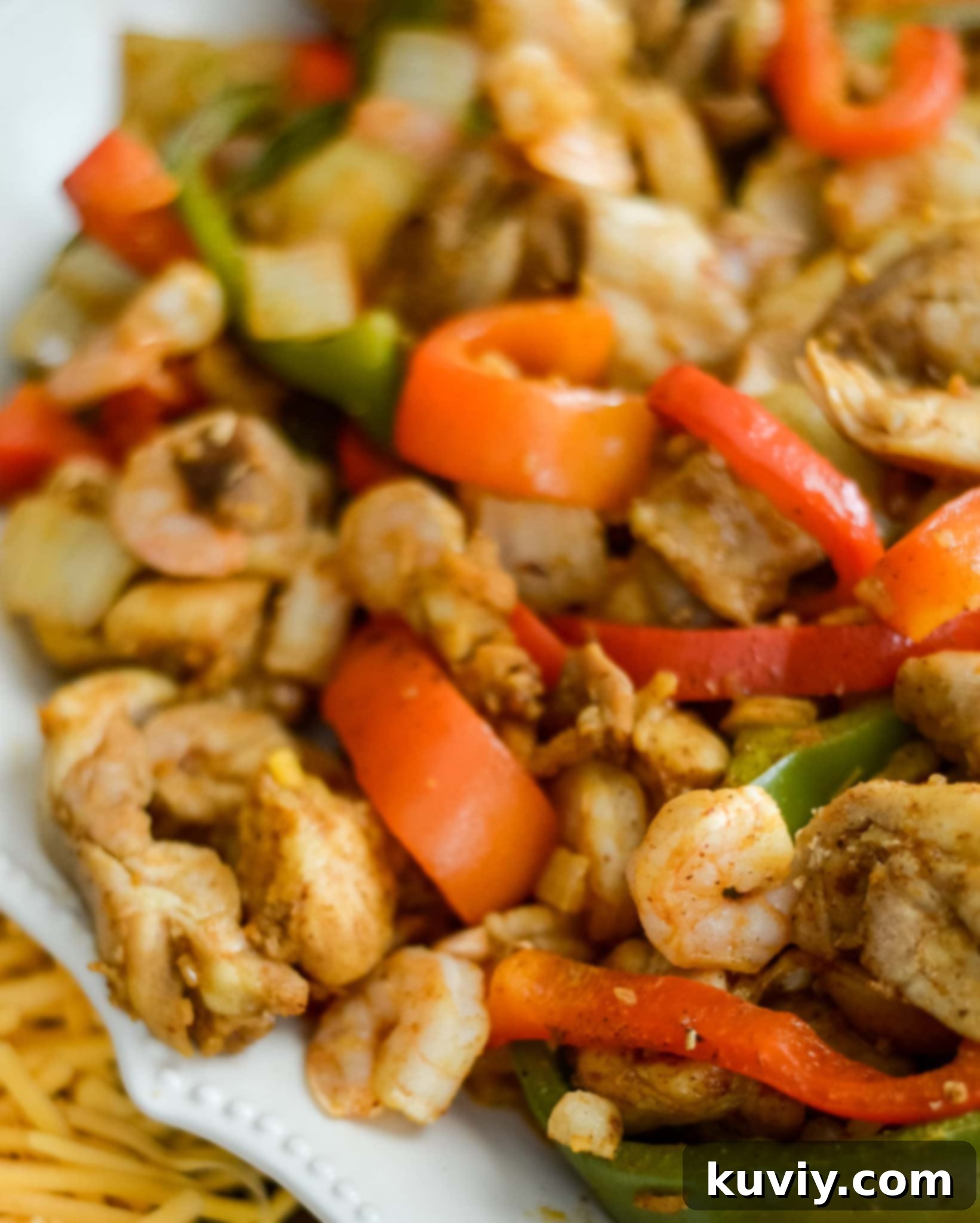 Air Fryer Chicken and Shrimp Fajitas