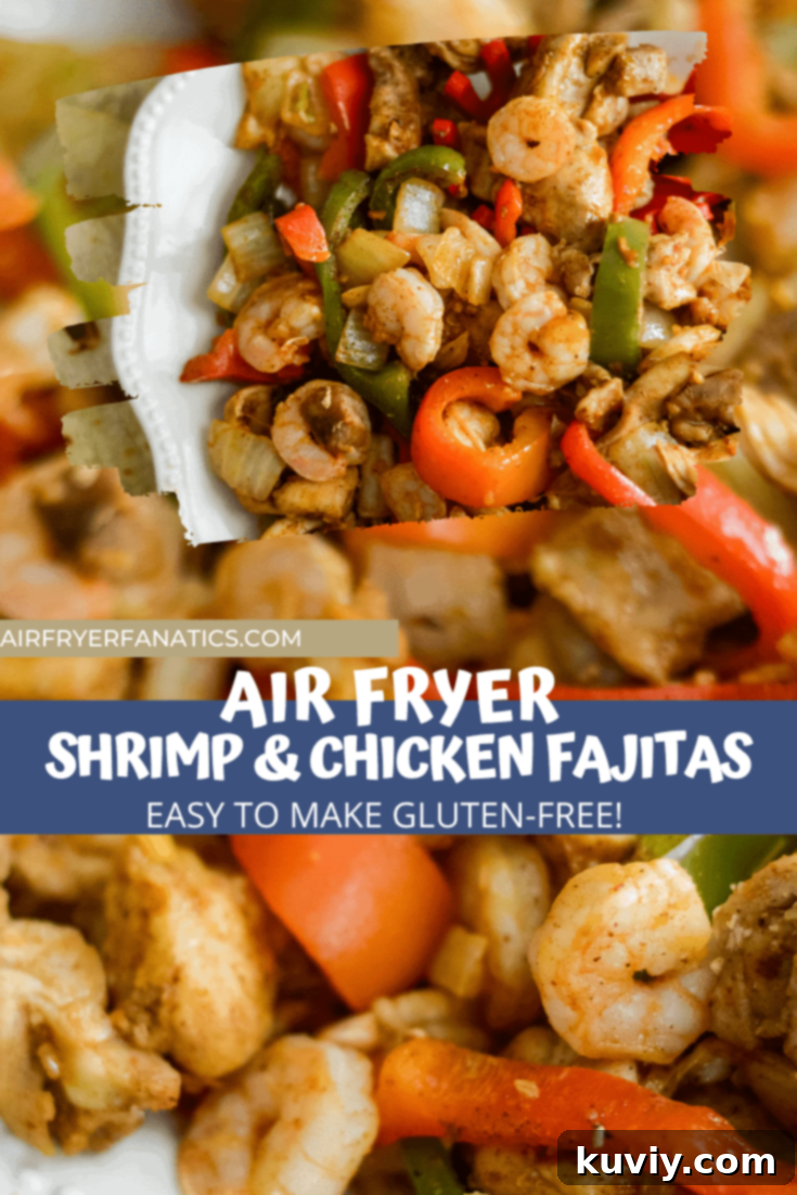 Air Fryer Chicken and Shrimp Fajitas