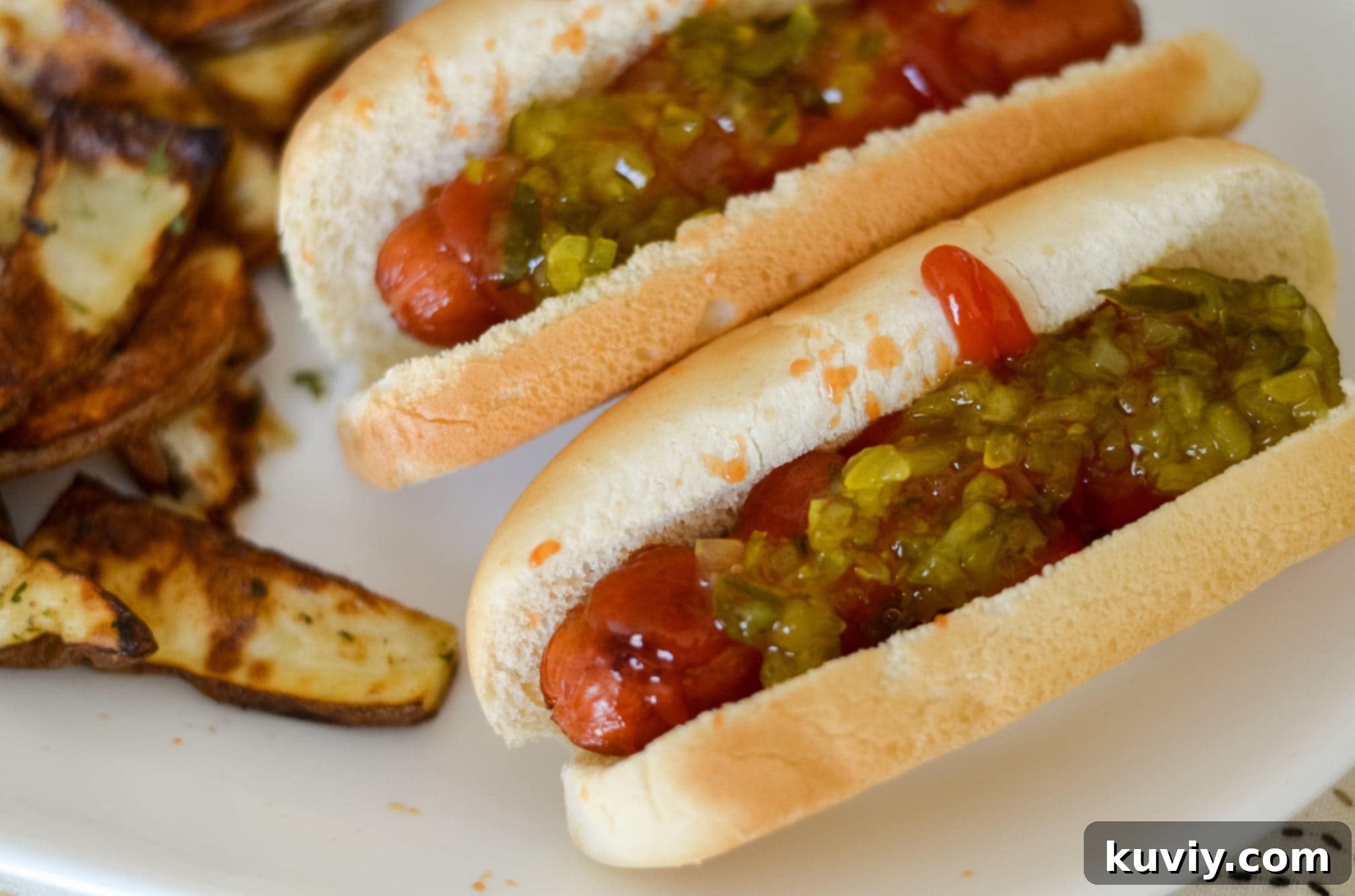 Instant Air Fryer Hot Dogs 5 Minutes 2 air fryer hot dogs