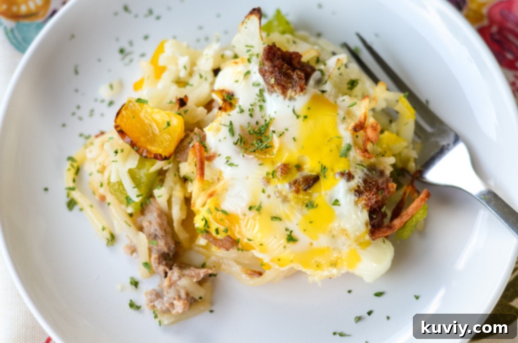 Air Fryer Sausage Breakfast Casserole, a delicious and easy breakfast recipe