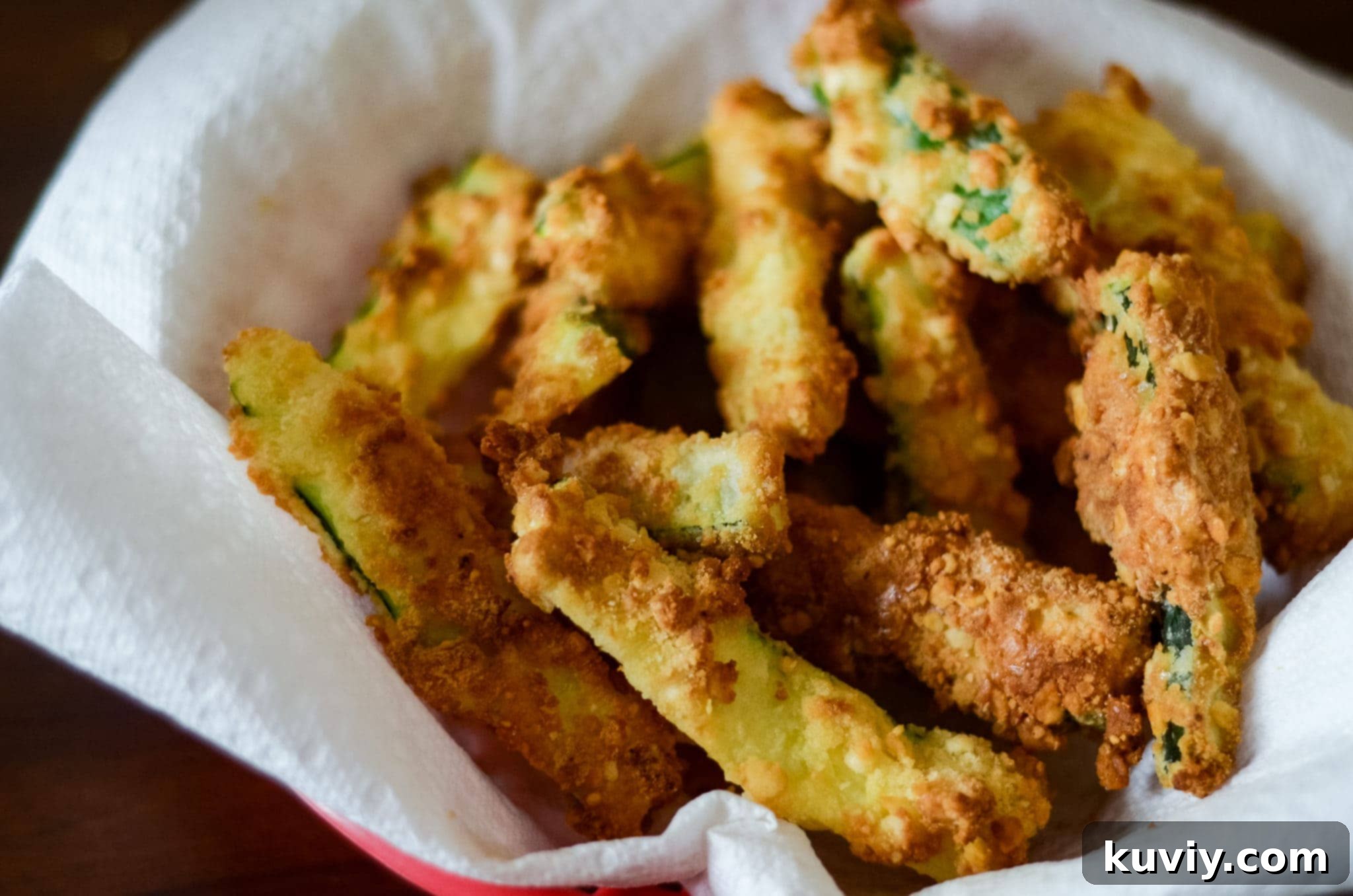 Perfectly Golden Air Fried Zucchini Fries