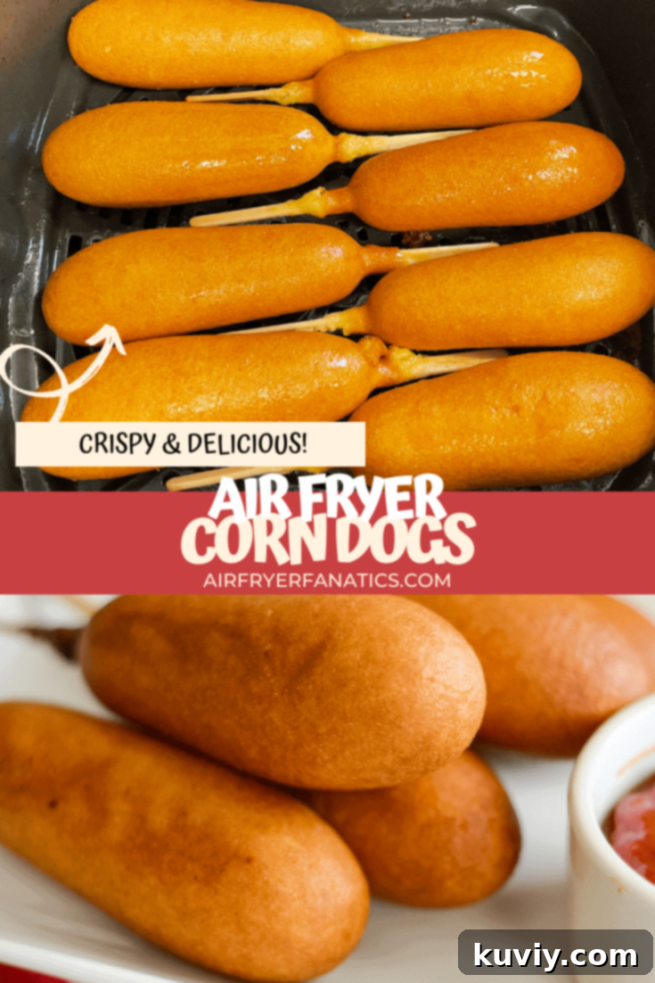 Crispy Air Fryer Frozen Corn Dogs 8 Air Fryer Corn Dogs (From Frozen)
