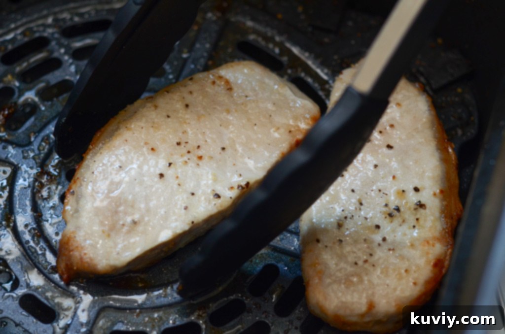 air fryer pork chop in air fryer