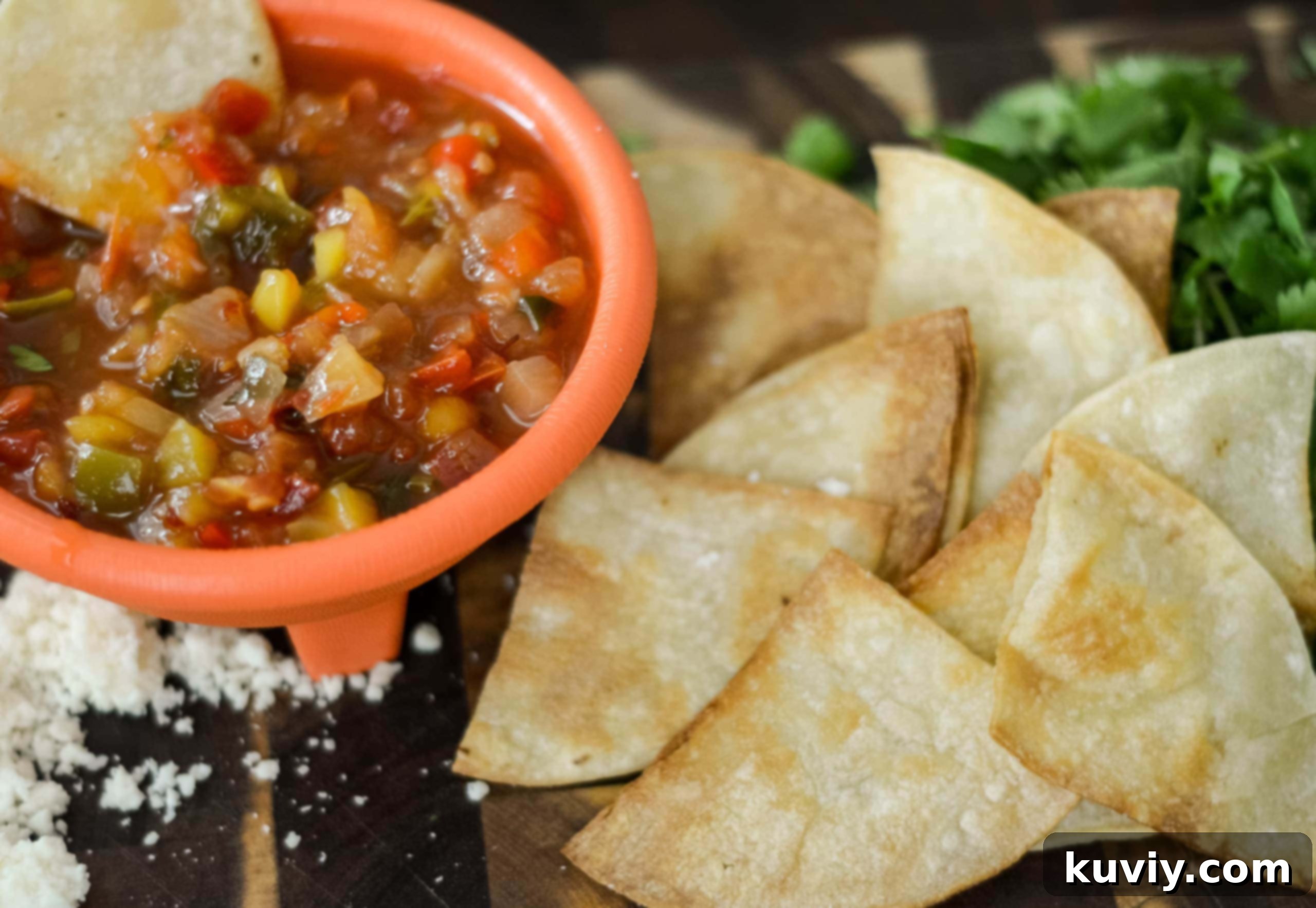 air fryer basket with tortilla chips