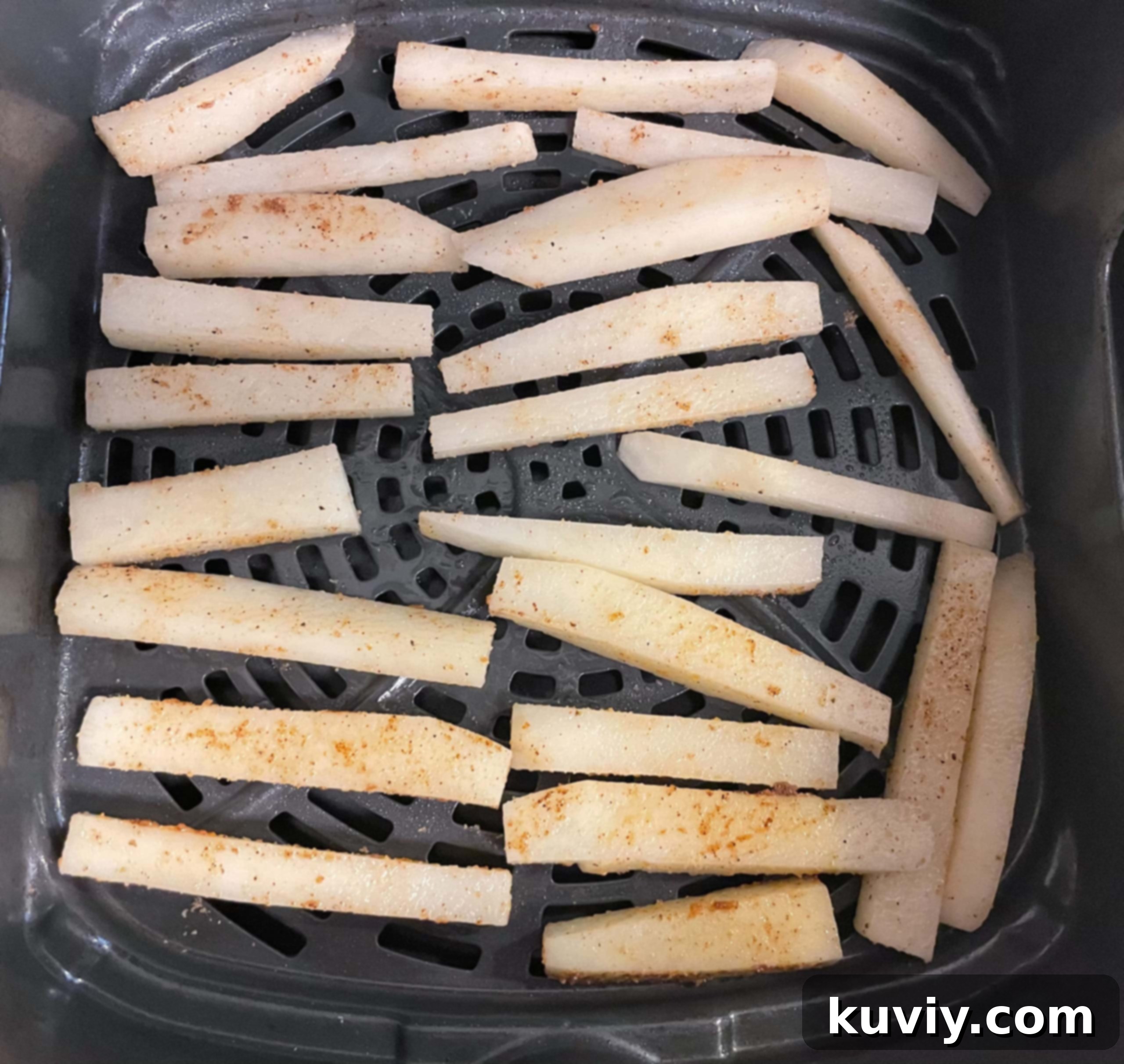 freshly sliced russet potatoes for air fryer french fries