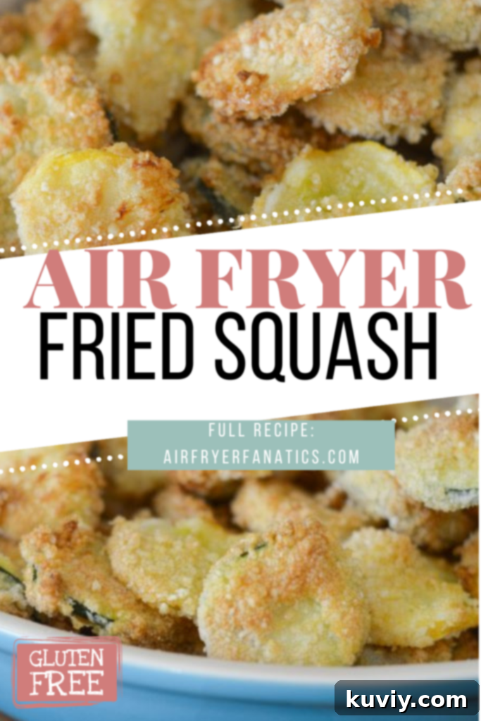 Crispy gluten-free air fried zucchini and yellow squash slices on a rustic plate.