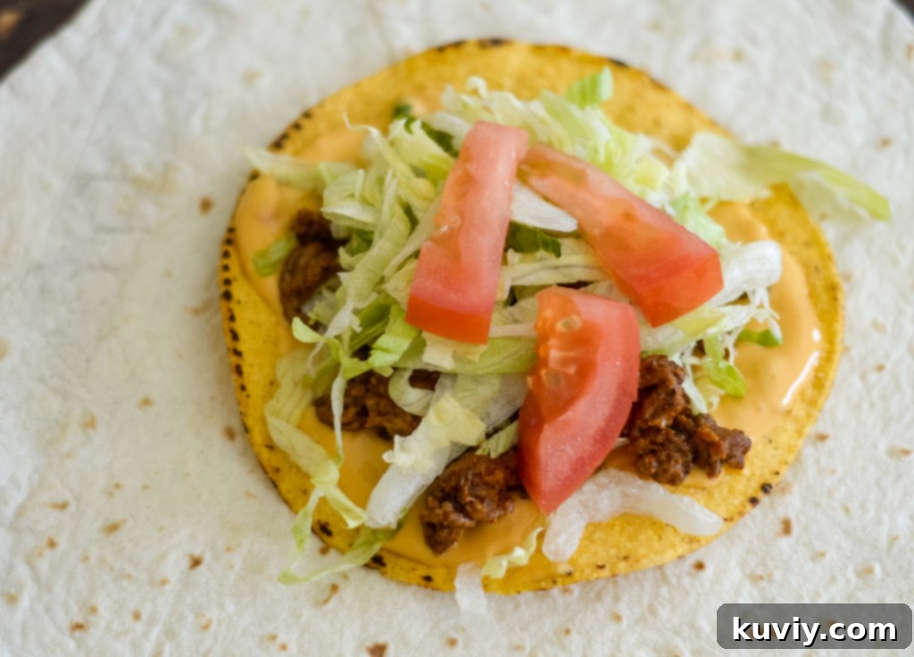 Crispy corn tostada shells, essential for the crunchwrap's signature texture