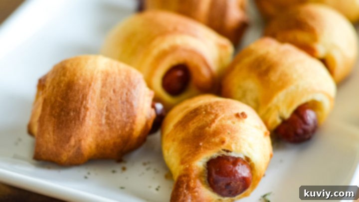 Air Fryer Pigs in a Blanket, golden and perfectly cooked