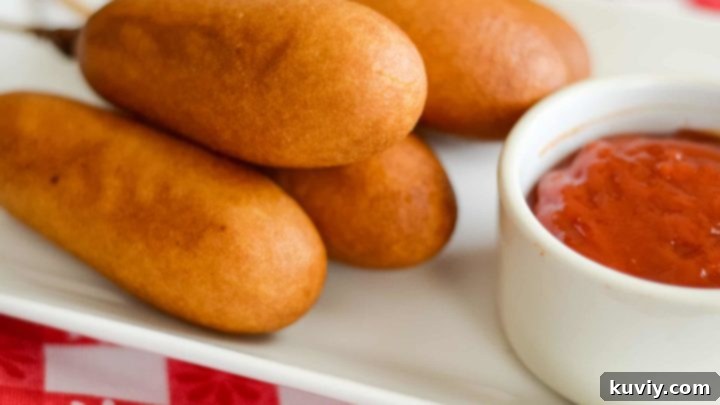 Crispy Air Fryer Corn Dogs, a quick and easy snack