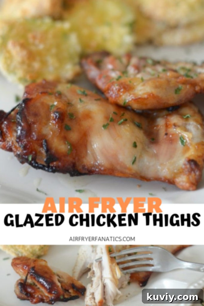 Sticky-Sweet Air Fryer Chicken Thighs 2 air fryer chicken thighs
