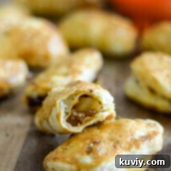 Finished golden brown air fryer empanada