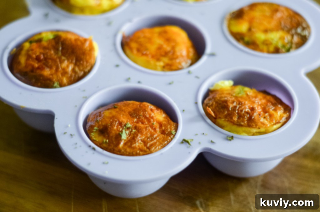 air fryer egg bites in silicone pan