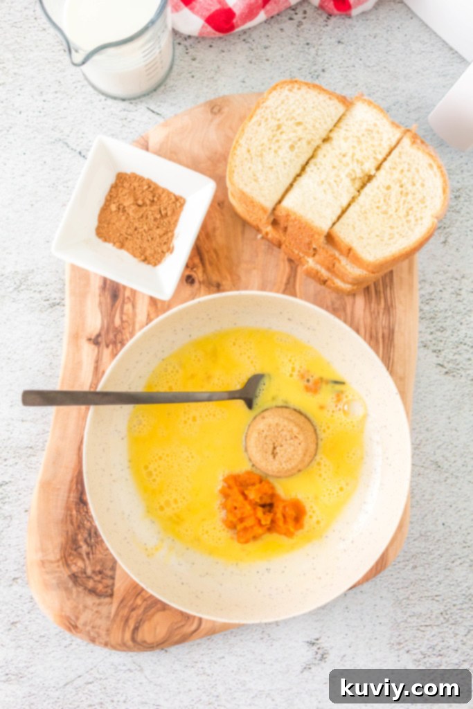 thick sliced Texas toast for air fryer pumpkin french toast