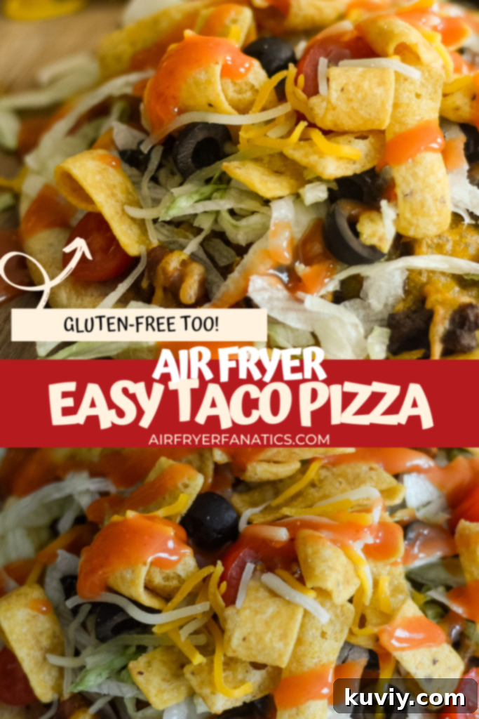 air fryer taco pizza