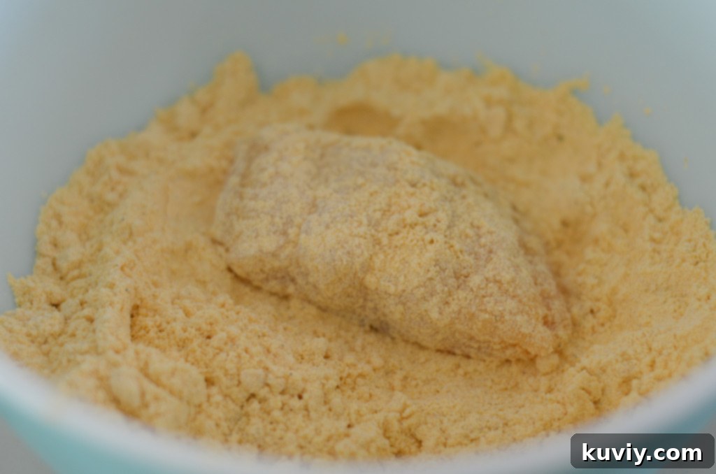 Air fryer catfish nuggets ingredients laid out