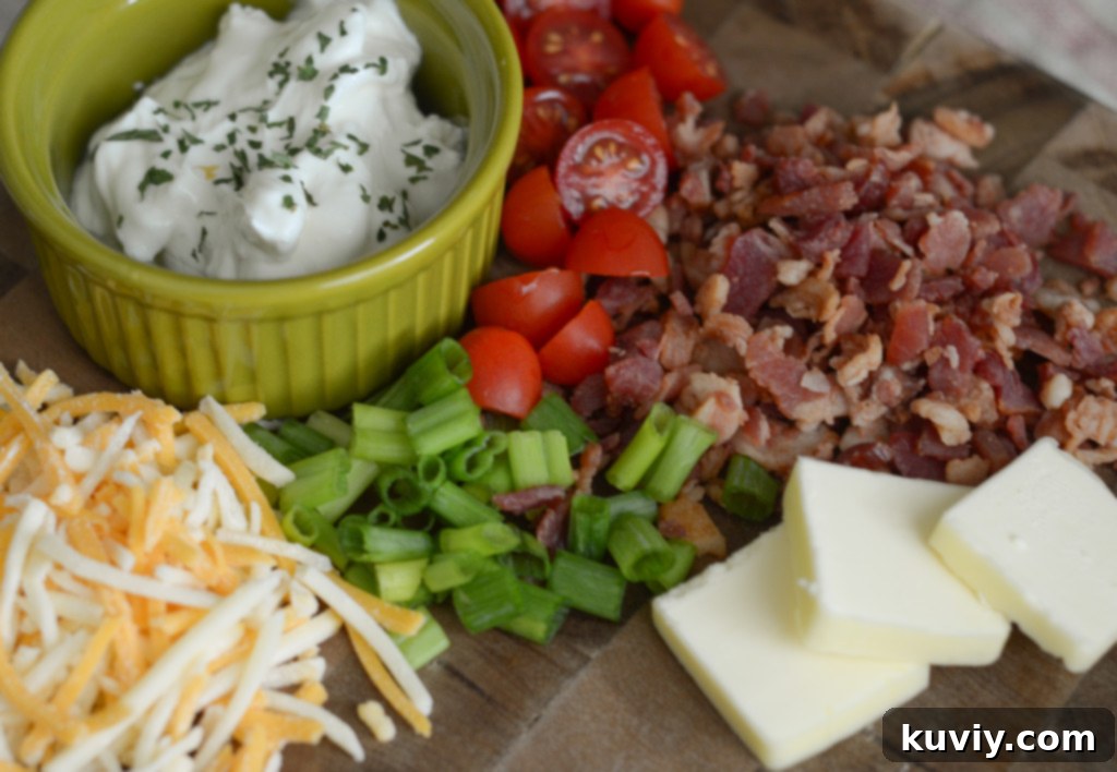 air fryer baked potato toppings