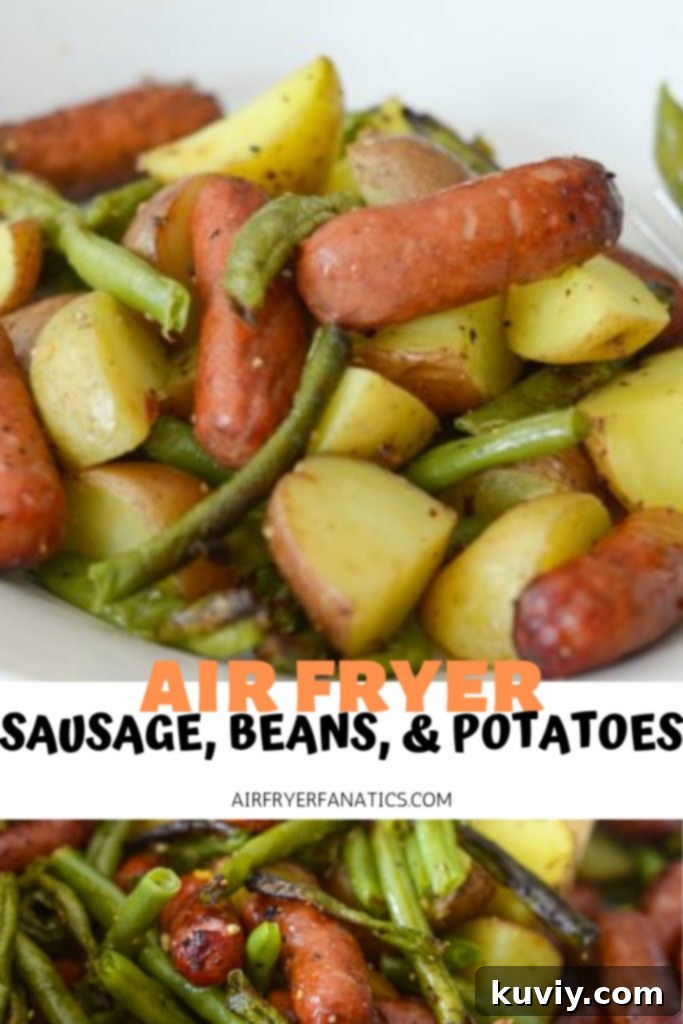 Air Fryer Sausage, Beans, and Potato Hash