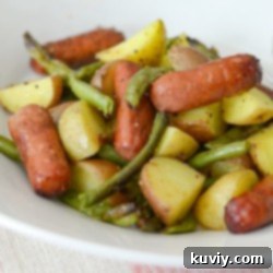 Delicious Air Fryer Sausage, Beans, and Potato Hash