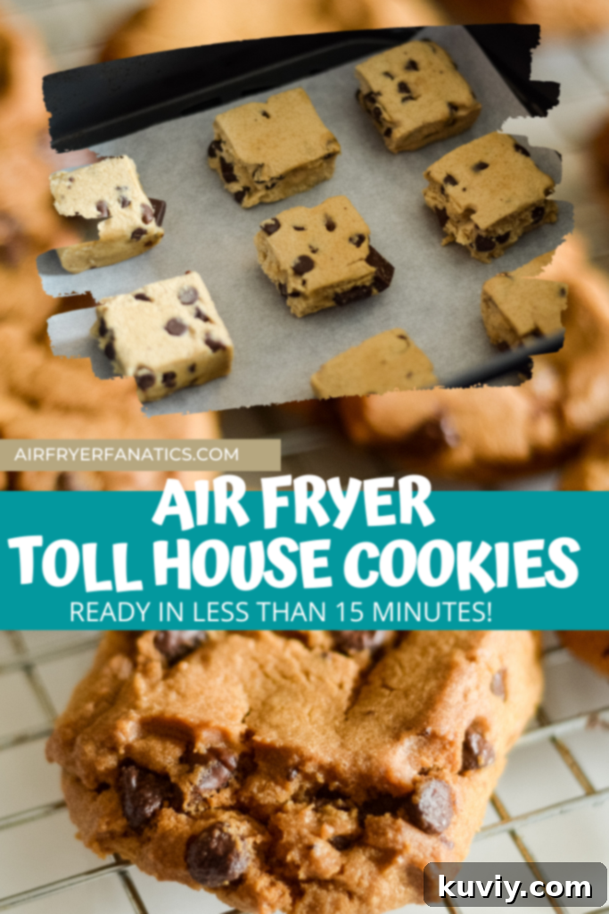 Air Fryer Toll House Cookie Perfection 11 Close-up of golden Toll House Cookies from Air Fryer