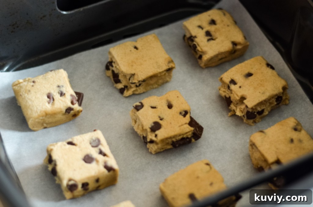 Air Fryer Toll House Cookie Perfection 4 Perforated parchment paper in an Air Fryer