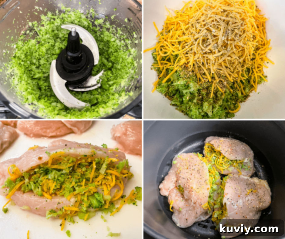 air fryer stuffed chicken breast