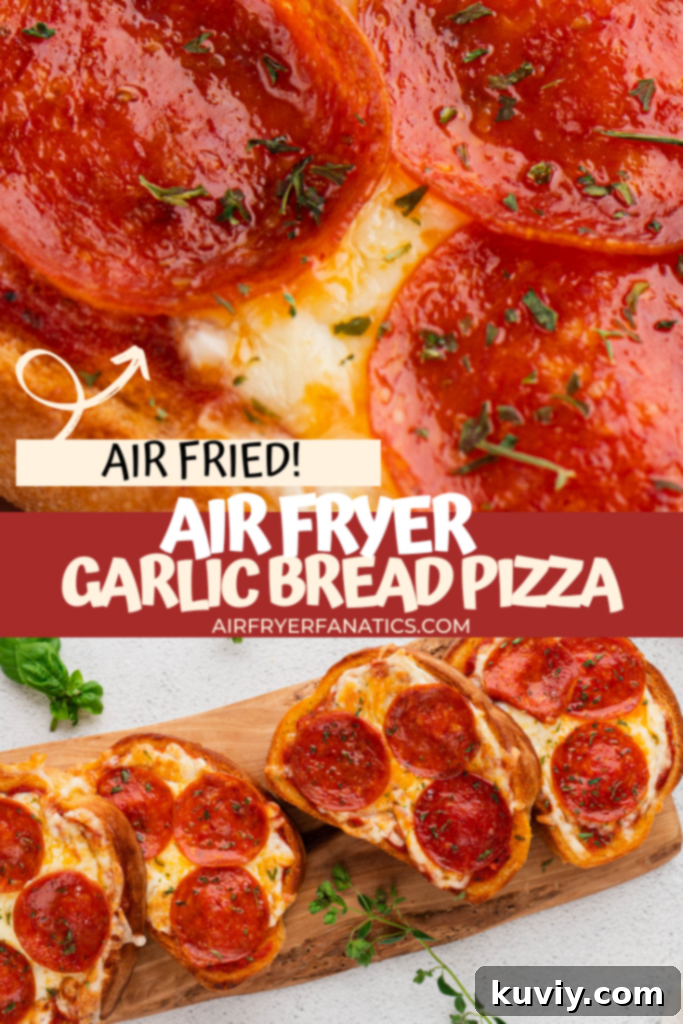 Air Fryer Garlic Bread Pizza Toast cooling on a rack, freshly cooked