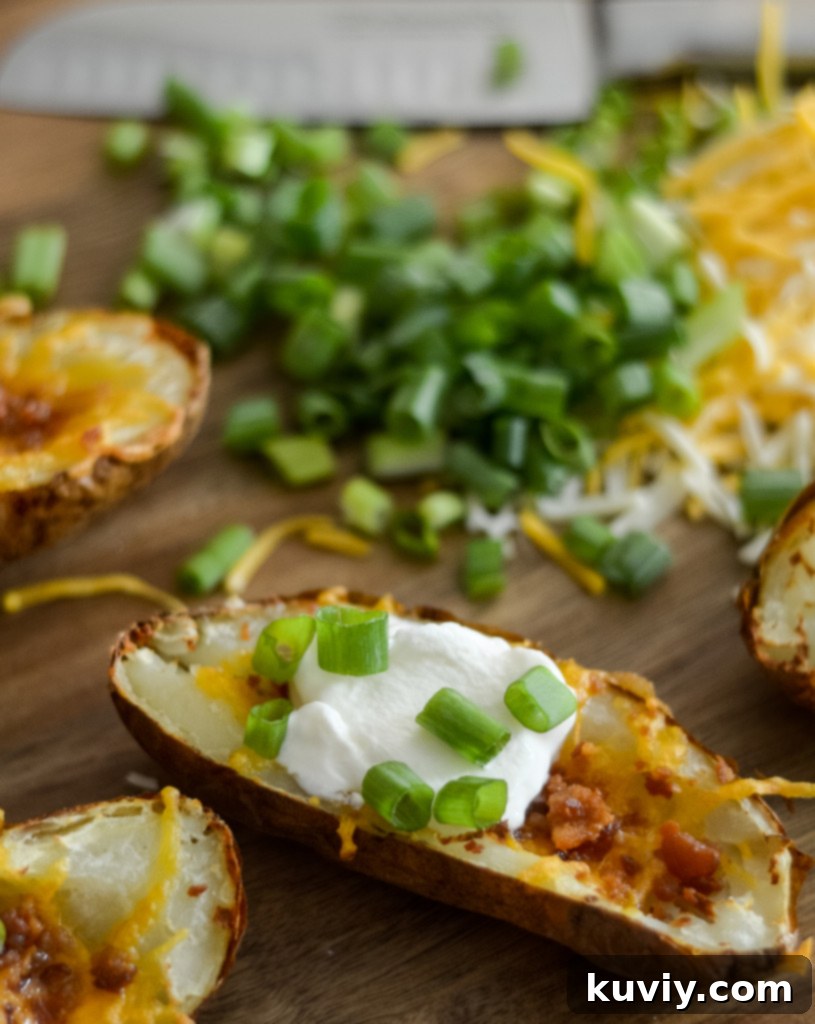 air fryer potato skins