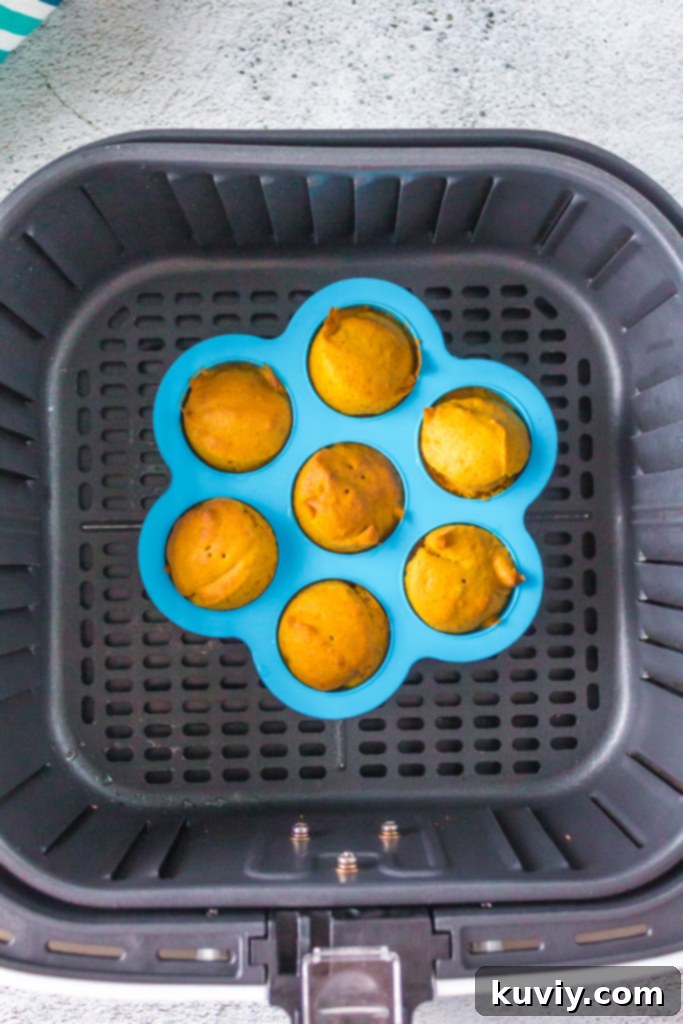 Gluten-free air fryer pumpkin doughnut holes ready for a healthy breakfast.
