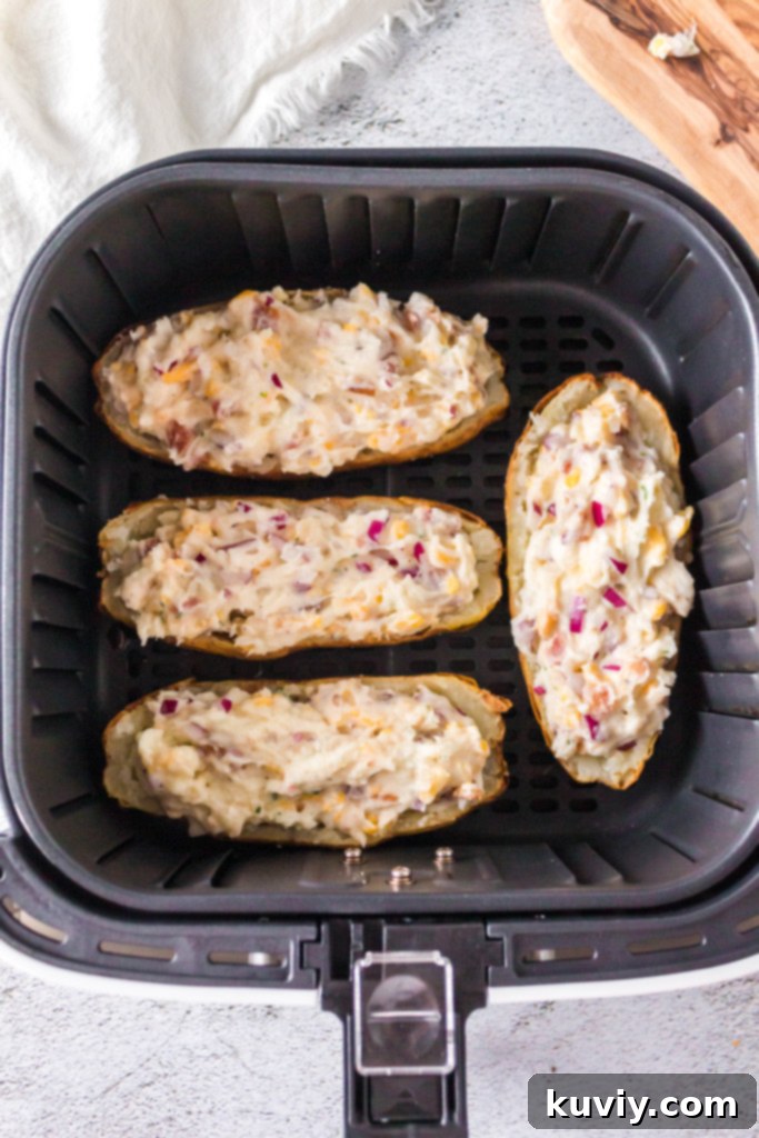 air fryer twice baked potatoes