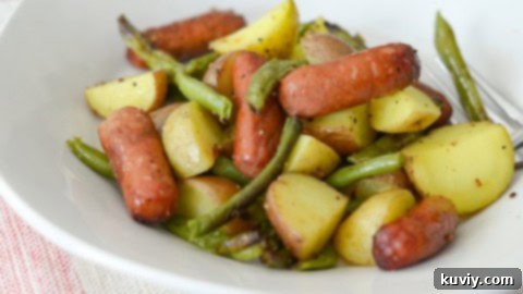 Air Fryer Sausage, Beans, & Potato Hash