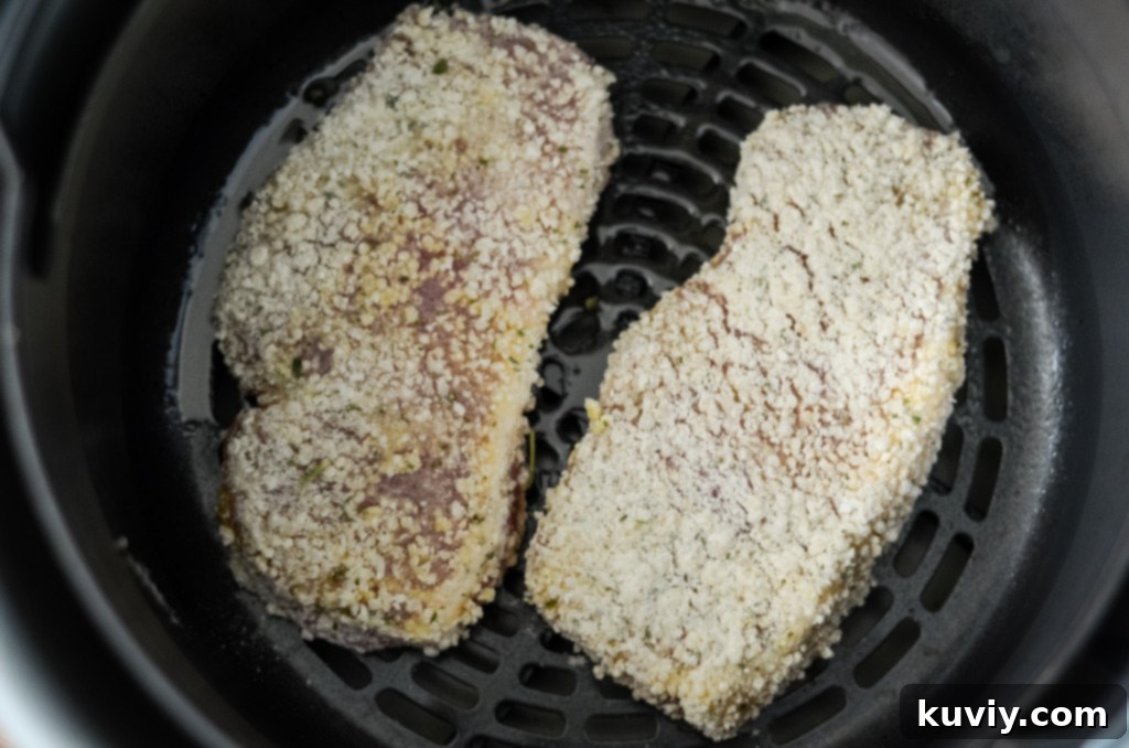 air fryer ranch breaded pork chops