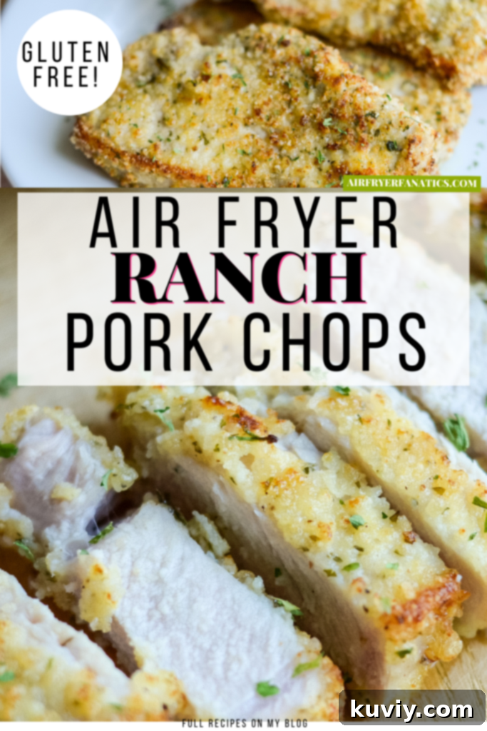 air fryer ranch breaded pork chops