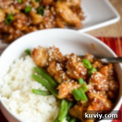 Air Fryer Sesame Chicken recipe card image