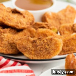 close-up of air fryer apple fries