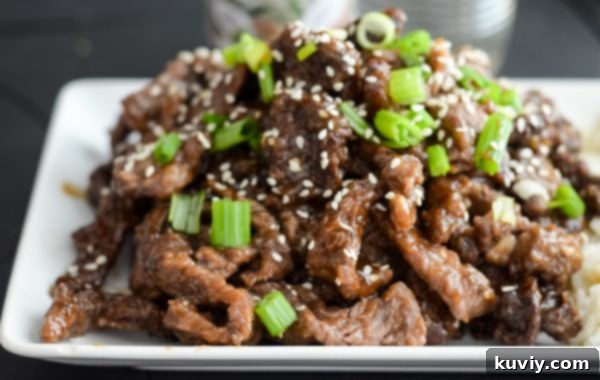 Air fryer Korean BBQ beef with vibrant colors