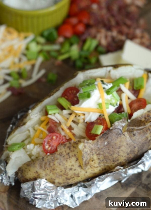 Air fryer baked potatoes, fluffy and perfectly cooked