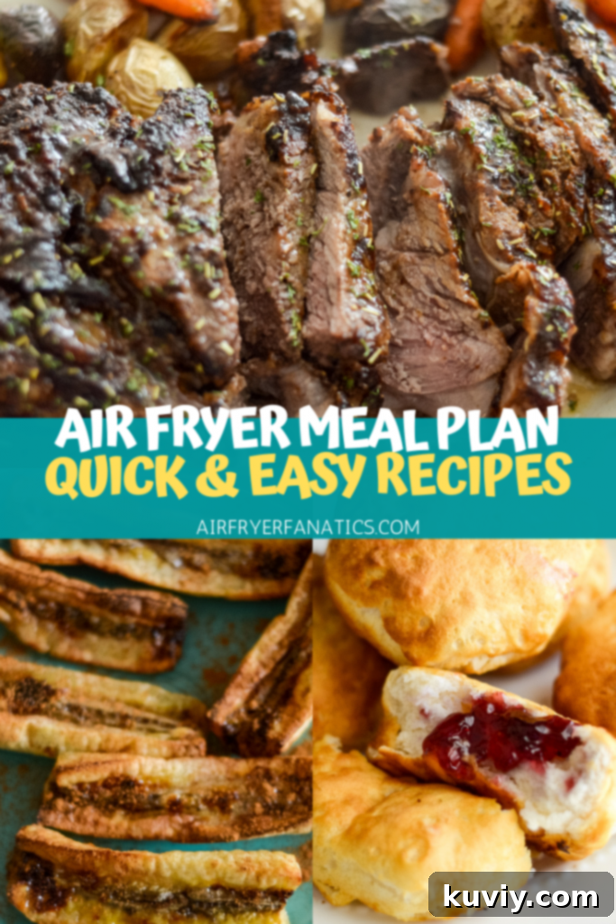 monthly air fryer meal plan summary