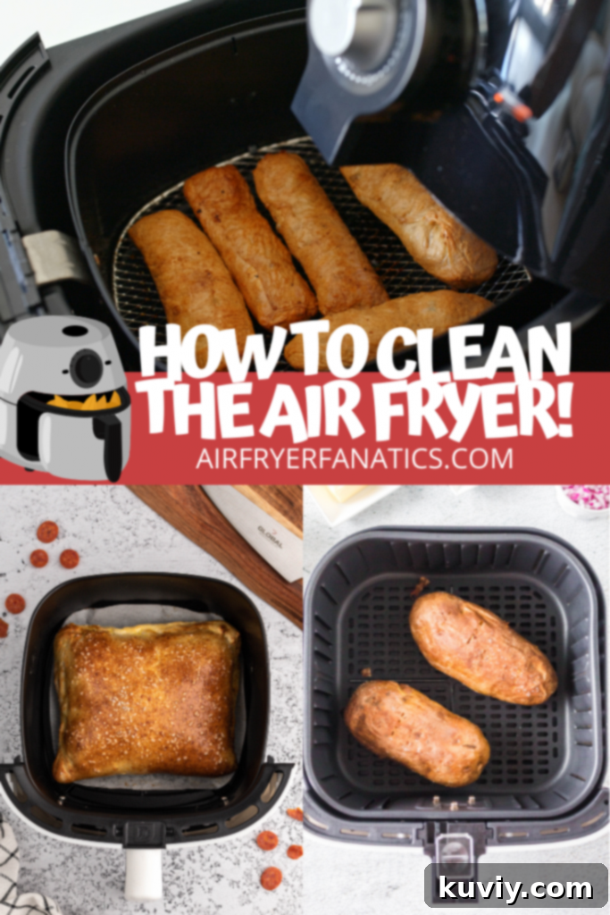 Sparkling clean air fryer ready for cooking