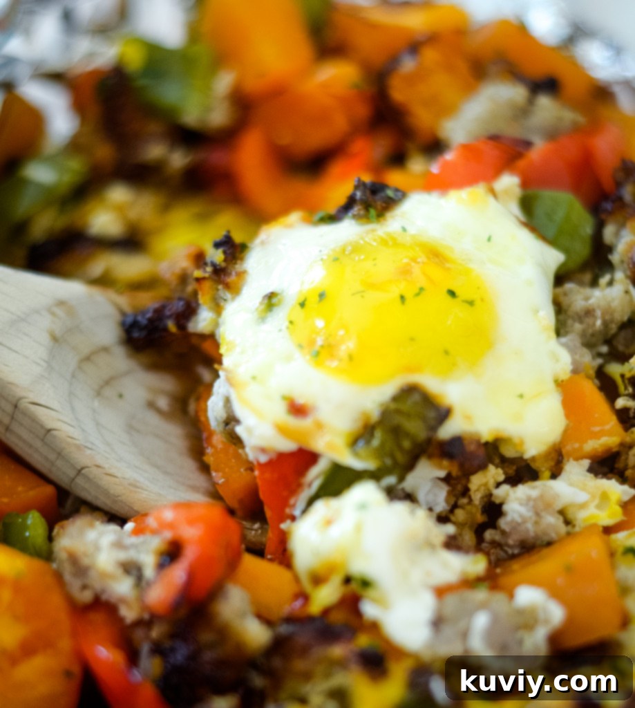 Crispy Air Fryer Sweet Potato Hash 2 air fryer sweet potato hash with sunny-side up eggs