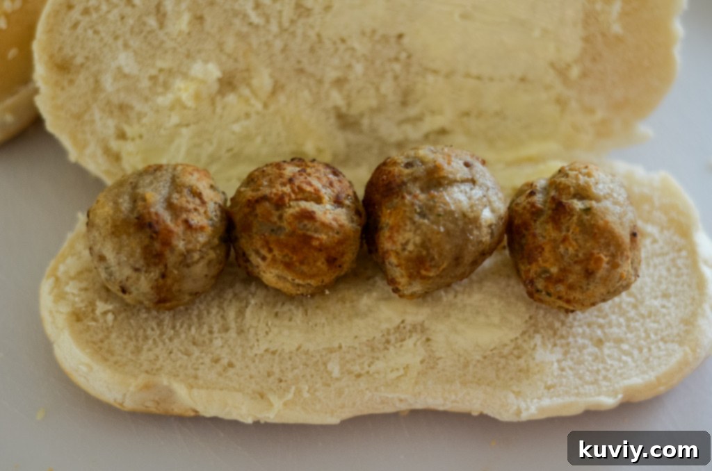air fryer meatball subs
