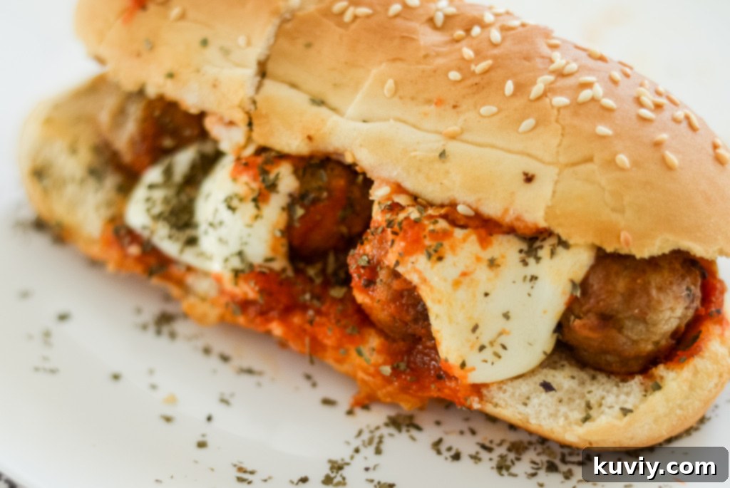 air fryer meatball subs