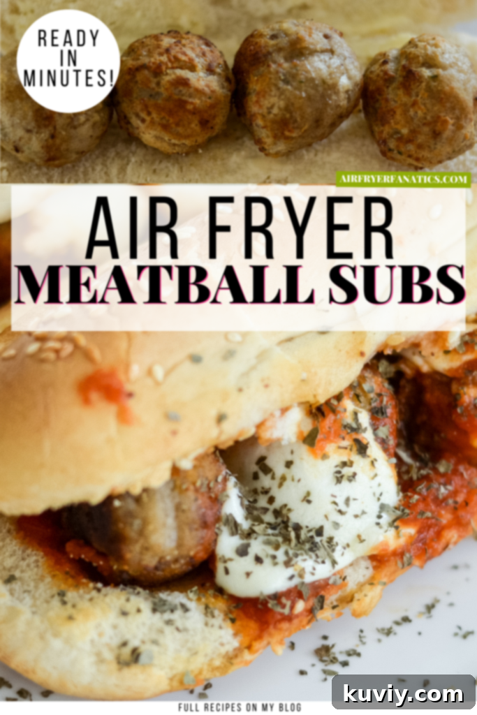 air fryer meatball sub