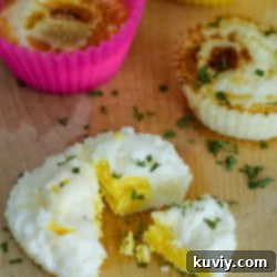 Perfectly cooked air fryer egg in a silicone cup
