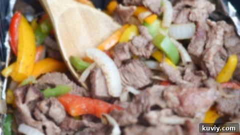 Air Fryer Steak Fajitas with Onions and Peppers